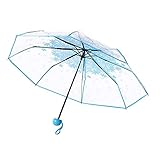 FJVJBNN Regenschirme Romantisch Transparent Transparent Blume Bubble Dome Regenschirm...