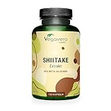 SHIITAKE Kapseln Vegavero® | Mit 750 mg Shiitake Extrakt pro Kapsel | 1500 mg Tagesdosis...