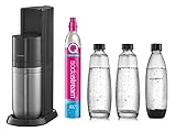 SodaStream Wassersprudler DUO Vorteilspack mit 1x Quick-Connect CO2-Zylinder, 2x 1L...