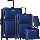 KESSER® 4tlg Trolley Kofferset | Reisekoffer Set mit Rollen | Komplettes Business 4er Set...