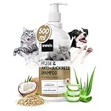 Pflege & Anti-Juckreiz Shampoo - Für Haut, Fellpflege, Juckreiz - 500ml Hunde &...