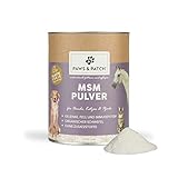 Paws&Patch reines MSM Pulver für Hunde, Katzen & Pferde 250g plastikfrei I für Gelenke,...