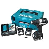 Makita DDF484TB3J Akku-Bohrschrauber 18V in schwarz / 5,0 Ah, 3 Akkus + Ladegerät im...