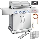 KESSER® Gasgrill Master BBQ mit 800°C Infrarot & Grill-Thermometer, LED-Beleuchtung,...