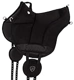 Equinate Reitpad Toledo aus Mikrofaser Schwarz - Bareback Pad mit pflegeleichter Neopren...