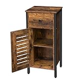 HOOBRO Beistellschrank mit Schublade, Kommode Schrank Vintage, Schmaler Schrank,...