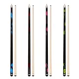 GARSEN 4 Stück Billard-Queue-Stick, 147,3 cm, 510 g, 538,6 g, 595,3 g, Billard-Haus, Bar,...