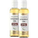 Vitamin E Öl | 236 ml (2 x 118 ml) | 211 IE | Vegane Flüssigkeit für Haare,...