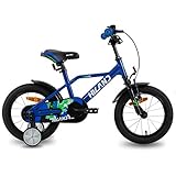 HILAND Adler 14 Zoll Kinderfahrrad für Jungen 3+ Jahre mit Stützrädern,...