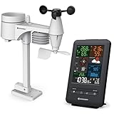 Bresser 7002525 Wetterstation Funk mit Außensensor 5-in-1 Beaufort mit großem...