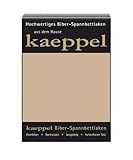 Kaeppel L-016745-74L3-UAKB Biber Spannbettlaken 200 x 200 cm, Farbe: Sand