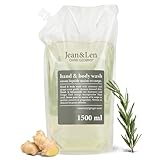 Jean & Len Hand & Body Wash Rosemary und Ginger im Nachfüllbeutel, reinigt und...