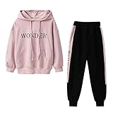 YFPICO Kinder 2tlg Jogginganzug Mädchen Trainingsanzug Outfit-Set(Sweatshirt +...