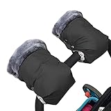 Alihoo Kinderwagen Handwärmer, 1 Paar Kinderwagen Handmuff Warme Handschuhe...