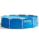 Intex 28202GN Metal Frame Pool - Aufstellpool - Ø 305 x 76 cm,Blau