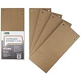 D.RECT 50er Pack Karton-Trennstreifen 10,5x23,5cm Trennlaschen Trennblätter...