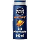 NIVEA MEN Sport Duschgel, Pflegedusche mit vitalisierendem Limonenduft und...