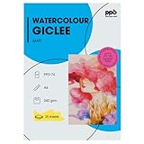 PPD 25xA4 Inkjet FineArt Digital Aquarell 240g Fotopapier Matt mit ausgeprägter Struktur...