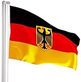 Brubaker Aluminium Fahnenmast Flaggenmast 6 m inklusive Deutschland Flagge +...