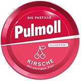 30 x Pulmoll Kirsche Zuckerfreie Halsbonbons mit Menthol, Kirsch-Geschmack und Vitamin (30...