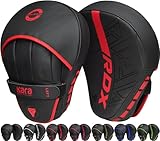 RDX Handpratzen Boxen MMA Kampfsport Training, Maya Hide Leder, Schwarz Boxpads...