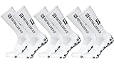 FS FOOTBALLSOCKS - Fußballsocken - 3 Paar - Größe 39-46 - Weiß - Anti-Rutsch...