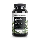 Vitamin D3 1000 I.E. – 365 Tabletten im Jahresvorat – Vitamin D für Knochen und...