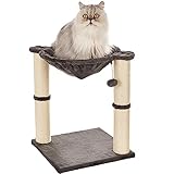 Amazon Basics – Katzen-Kratzbaum mit Haus, Hängematte, Bett und Kratzstamm,...