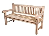 Ambientehome 3 Sitzer Bank Extra Stabil Teakholz Gartenbank Teakbank, ca. 150 cm breit,...