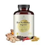 BIONUTRA® Kurkuma Ingwer Kapseln Bio (270 x 650 mg) mit schwarzem Pfeffer und...