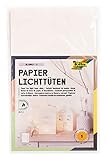 folia 11900 - Papier-Lichtertüten Blanko S, Tüten aus schwer entflammbarem Papier, 5...