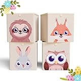 mookrook Aufbewahrungsbox Kinder 4er Set - Kinder Boxen für Kallax, praktische...