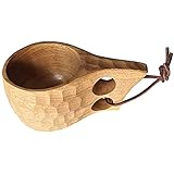 JINYOMFLY Holztasse Outdoor, Kaffeetasse aus Holz, Camping Holzbecher Natur...