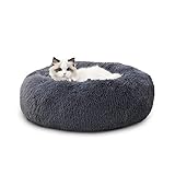 Bedsure Katzenbett große Katzen flauschig - Ø 50 cm Bettchen waschbar, plüsch...