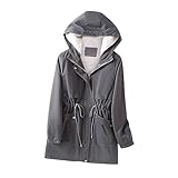 Sweatjacke Damen Leichte Atmungsaktiv, Übergangsjacke Casual Mode, Mid-Length Hooded...