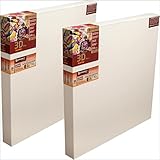 Masterpiece 3D Pro 2,5 Carmel gespannte Leinwand, 55,9 x 71,1 cm, Weiß, 2 Stück