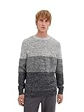 TOM TAILOR Herren Pullover 1034936, 31228 - Off White Navy Block Stripe, L