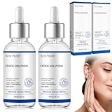 2 Stück Serum Soforteffekt Gesicht, Stock Solution Gesichtsserum mit Vitamin C & E,...