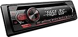 Pioneer DEH-S120UB 1DIN RDS-Autoradio mit roter Tastenbeleuchtung , Display weiß...