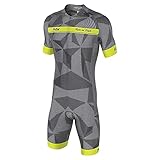 FDX Herren Fahrrad-Skinsuit - 3D Gepolstert, atmungsaktiv, schnell trocknend,...