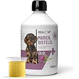 ReaVET Mariendistelöl für Hunde & Pferde 500ml – Naturrein in Premiumqualität –...