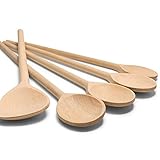 RSW24® 5-tlg Kochlöffel-Set | 25-35cm Länge | Buchenholz | Holzlöffel | Verschiedene...