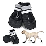 REESTBOO Hundeschuhe Pfotenschutz, 4 Stück wasserdichte Anti-rutsch Hundepfotenschutz mit...