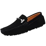 Jamron Herren Elegant Schnalle Halbschuhe Komfort Wildleder Fahrschuhe Stilvoll Mokassin...