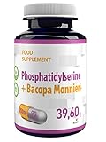 Phosphatidylserin + Bacopa Monnieri 250mg 90 Vegan Kapseln, Laborgeprüft,...