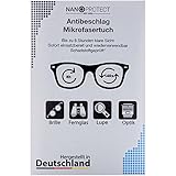 Nanoprotect Antibeschlagtuch Mikrofaser | Tuch für Brille und Brillengläser | 140...