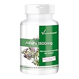 Alfalfa 1500mg - Großpackung Mit 360 Tabletten, Für 4 Monate – Vegan, 4-fach...