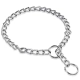 Metall Hundehalsband Hundekette Halsbänder Stahl Hundehalskette Schlupfhalsband Pet...