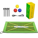 Golf Training Mat for Swing Detection Batting, 42 × 30cm Golf Übungsmatte für Indoor...