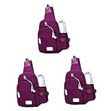 ABOOFAN Schultertasche 3st Damen Umhängetasche Fräulein Violett Combo-platte Perlmutt...